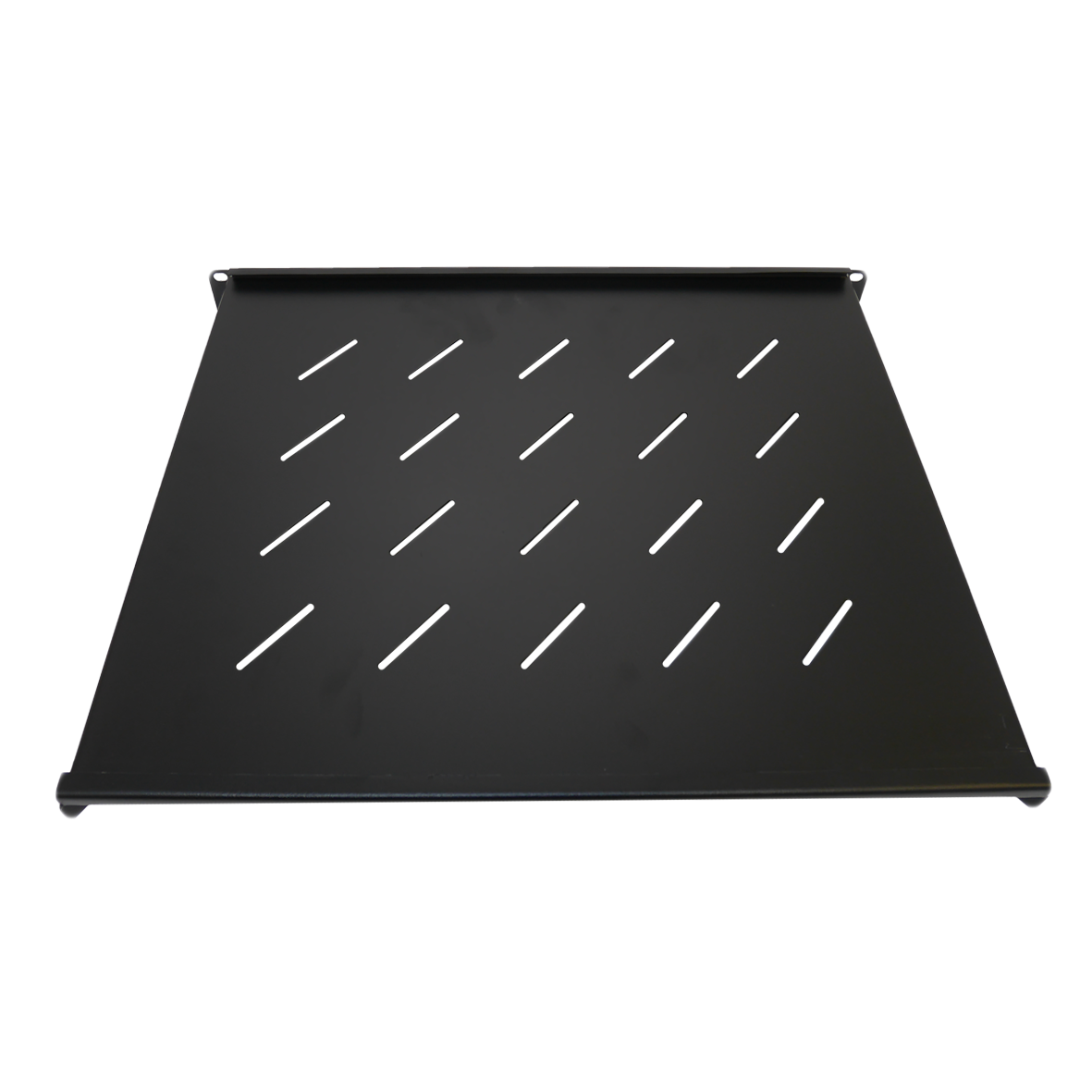Laitehylly 19", 1U, 400 mm, musta