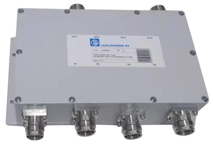 Hybrid Combiner 4X4, -6.0 dB, 380-3800 MHz, 4.3-10 naarasliittimet, Low PIM 