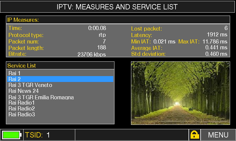 HD IPTV optio TAB 7 ULTRA mittariin