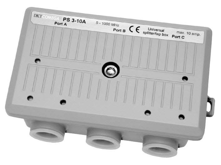 Jaotin/haaroitin runko 1×IN, 2×OUT, 3-porttia, muokattavissa