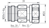 4.3-10 uros / 4.3-10 naaras adapteri 50 ohm.