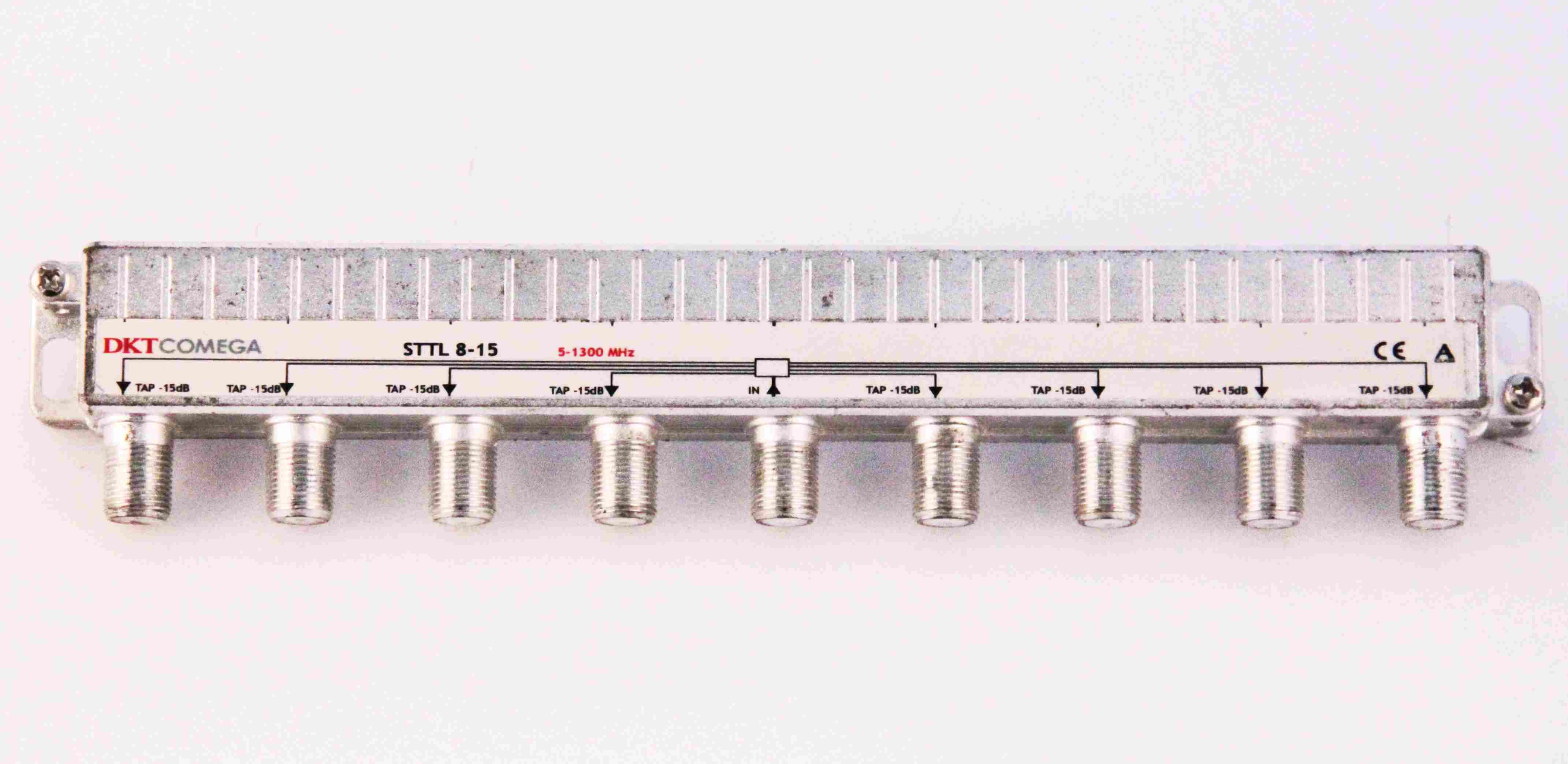 Haaroitin 8:n 15dB päättyvä, 5-1300MHz