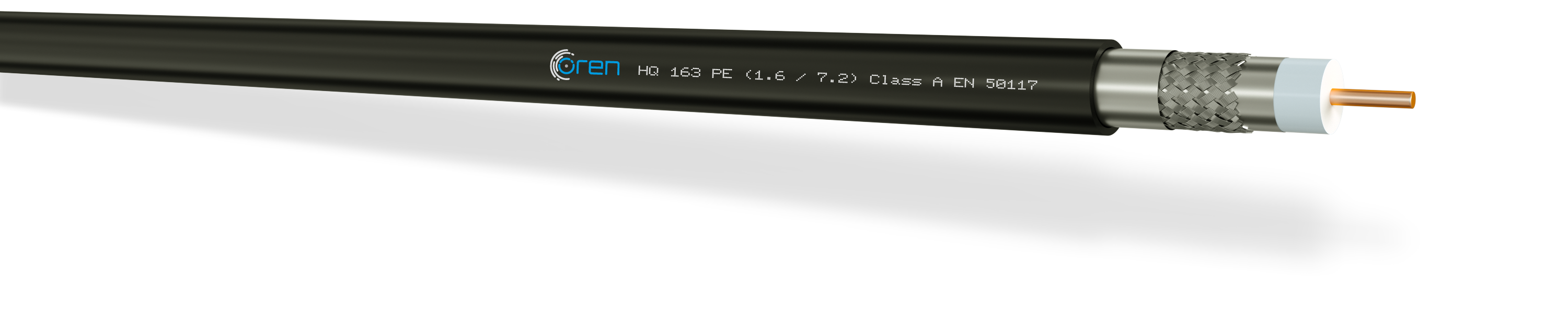 Antennimaakaapeli RG11 AL117 PE A/HQ 163 Fca 250m kela