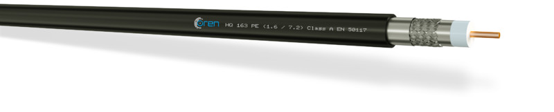 Antennimaakaapeli RG11 AL117 PE A/HQ 163 Fca 500m kela