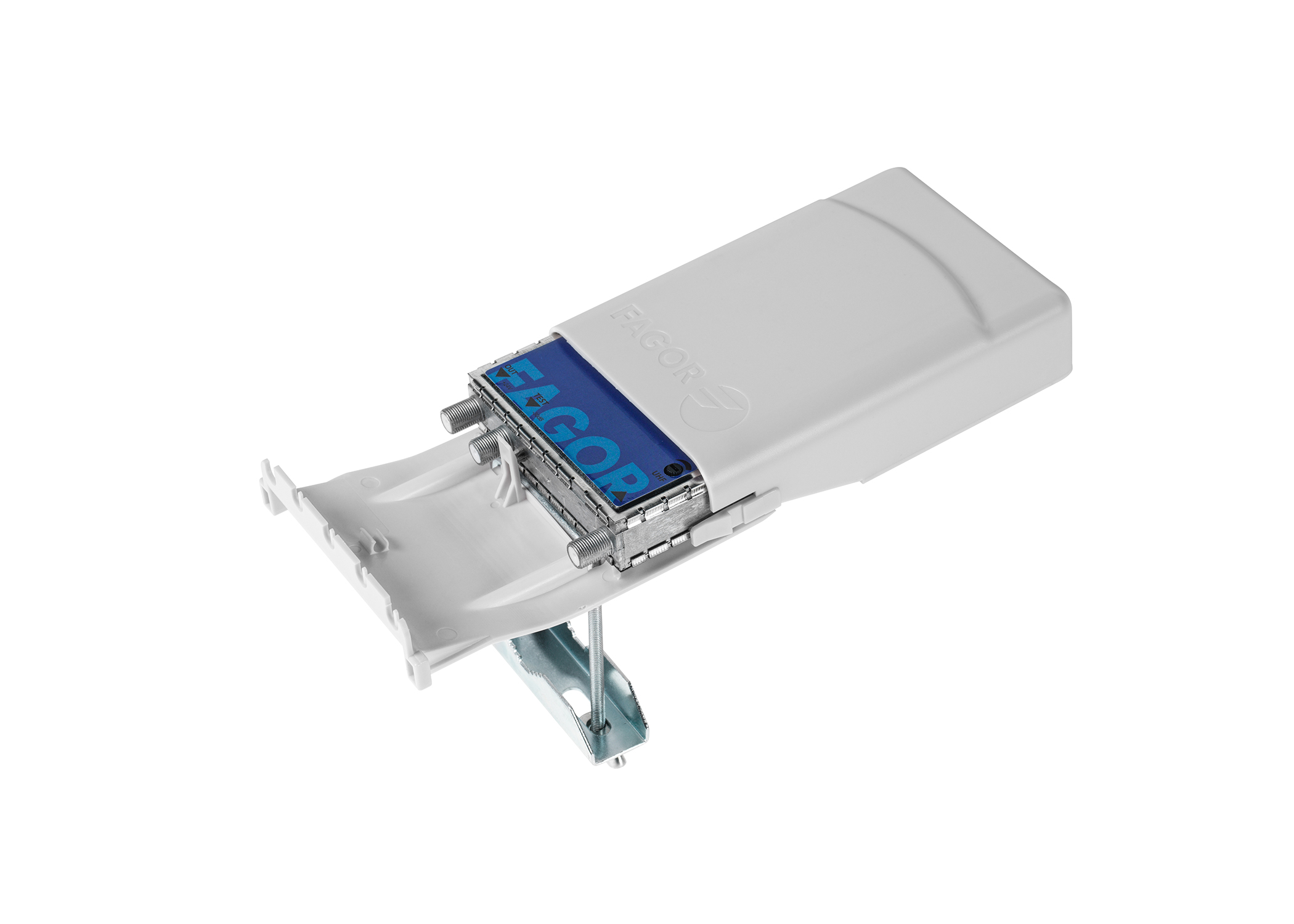 Mastovahvistin 3-tuloa, FM/VHF III+DAB /UHF LTE700. Pelkkä mastovahvistin osa.