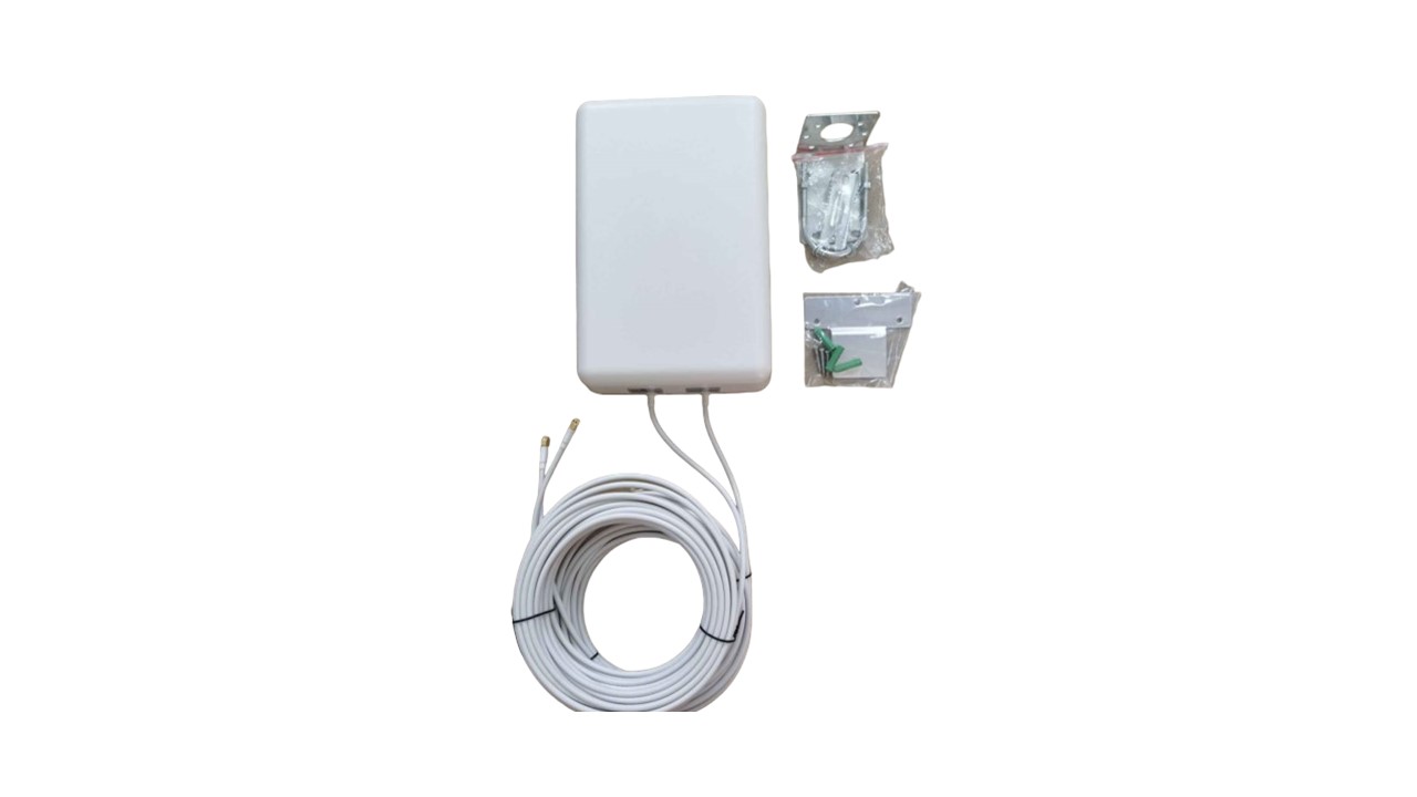 MiMo paneeliantenni 5G/4G/3G/WiFi, (2x10m LMR 200 kaapelit+SMA-uros)
